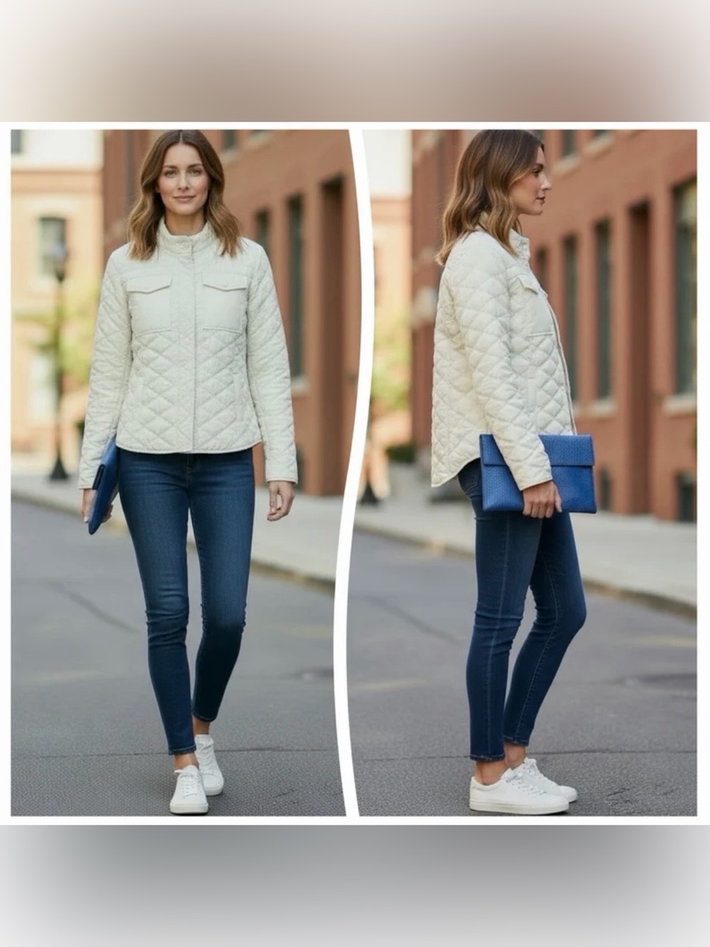 NWT BERNARDO Triple Stitch Lightweight
Diamond Quilted Jacket